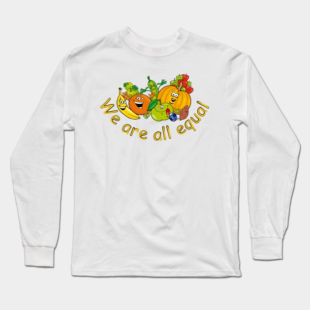 group of fruit and vegetables Long Sleeve T-Shirt by Johnny_Sk3tch